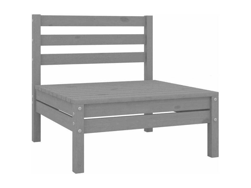 Gray Pine Wood Outdoor Furniture Set - dlz1766461885724