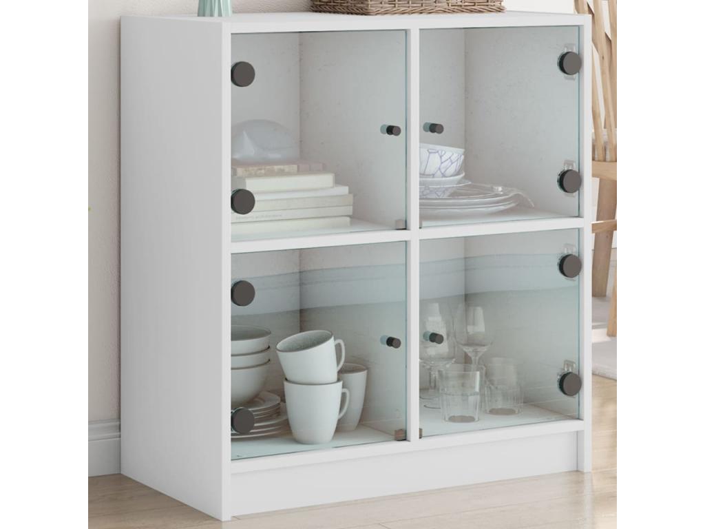 White Glass Wardrobe, 68 x 37 x 75.5 cm