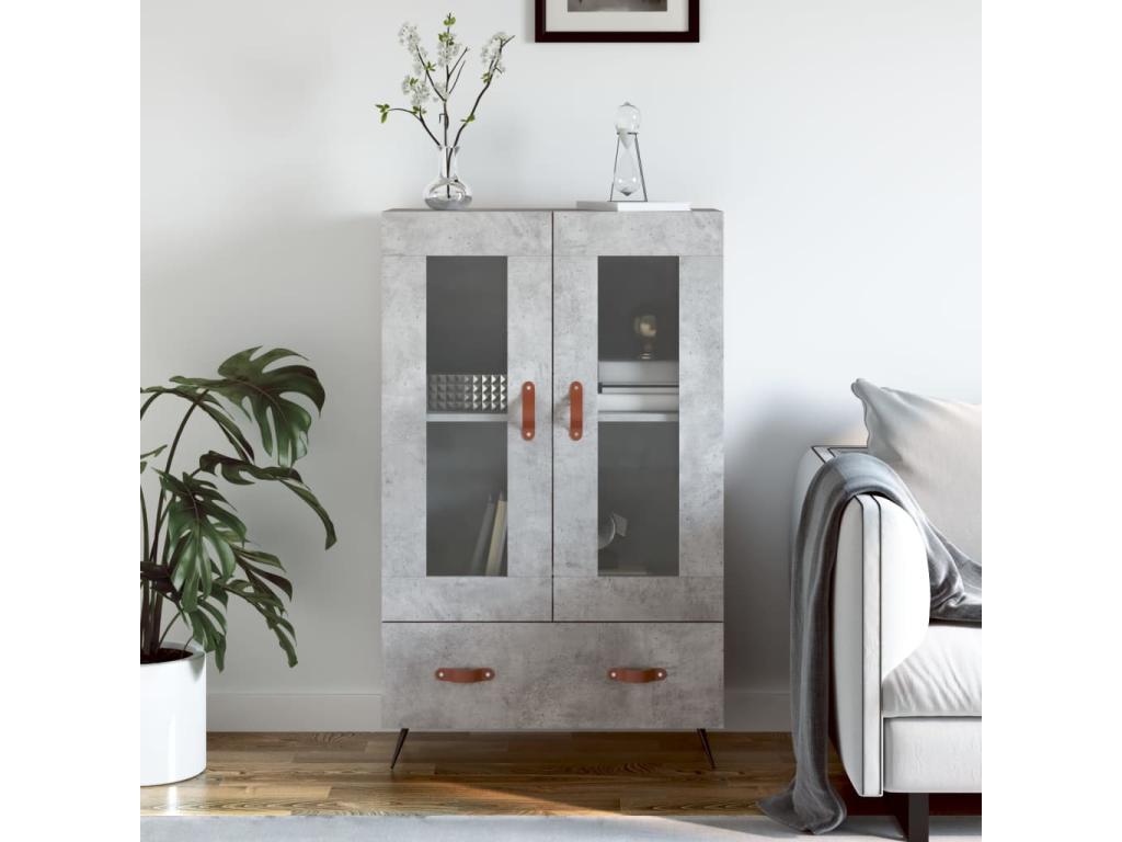 Gray Engineered Wood Sideboard, 69.5 x 31 x 115 cm