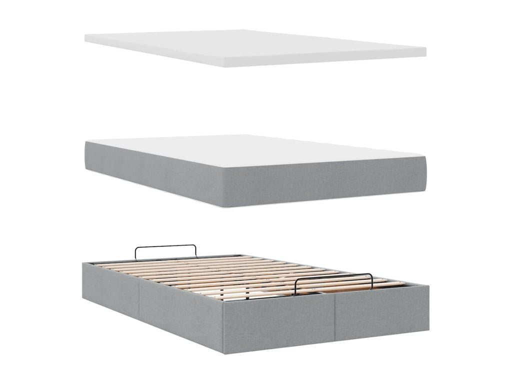 Gray Fabric Mattress, 120 x 200 cm