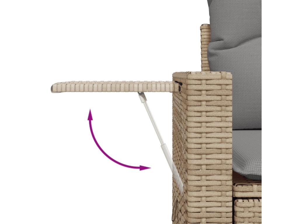 Beige Woven Resin Wicker Outdoor Furniture Set - dlz1766461757722