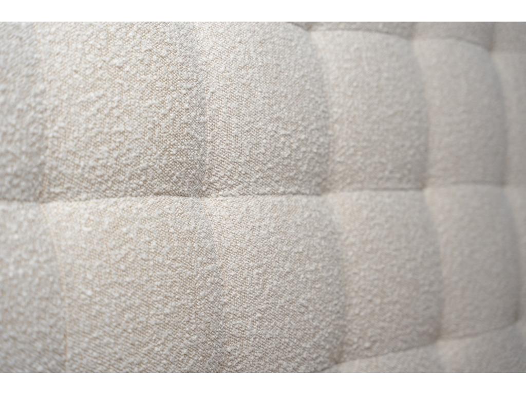 Beige Boucle Fabric Bed