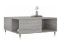 Gray Engineered Wood Coffee Table, 80 x 80 x 36.5 cm