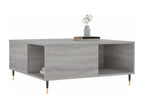 Gray Engineered Wood Coffee Table, 80 x 80 x 36.5 cm