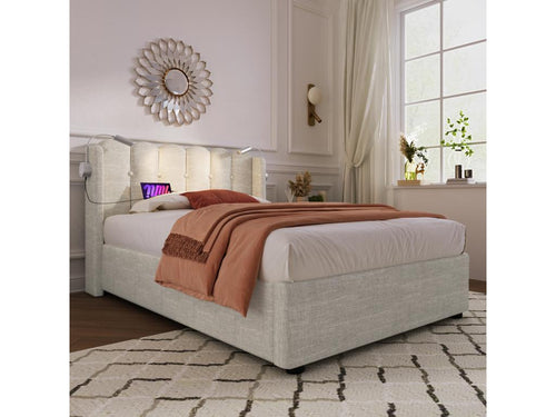 Beige Mattress, 90 x 200 cm