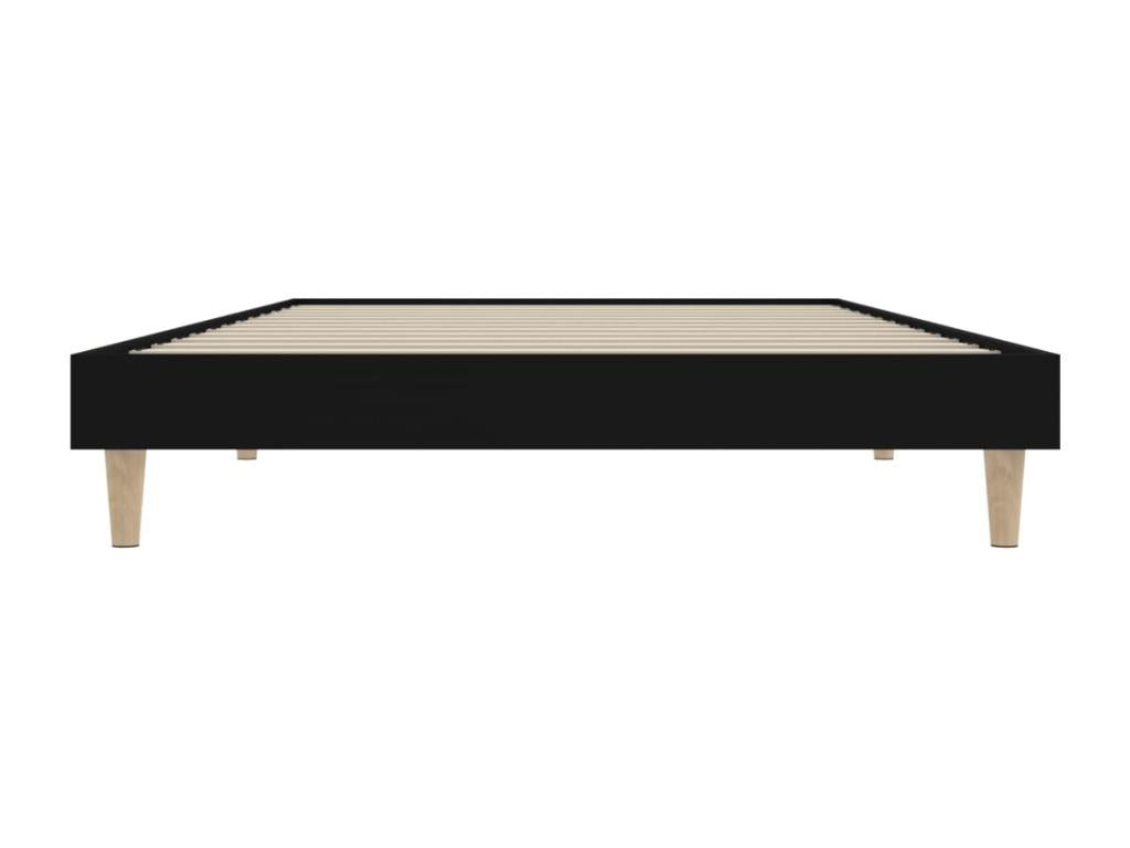 Black Engineered Wood Bed Frame, 90 x 200 cm