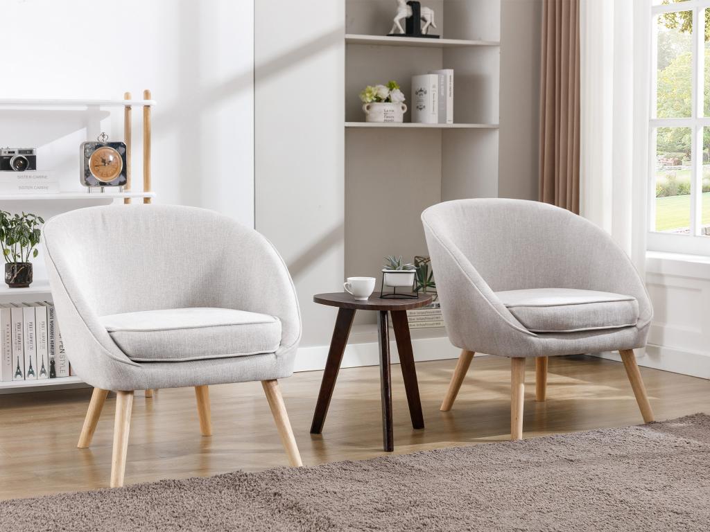 Gray Fabric Accent Chair