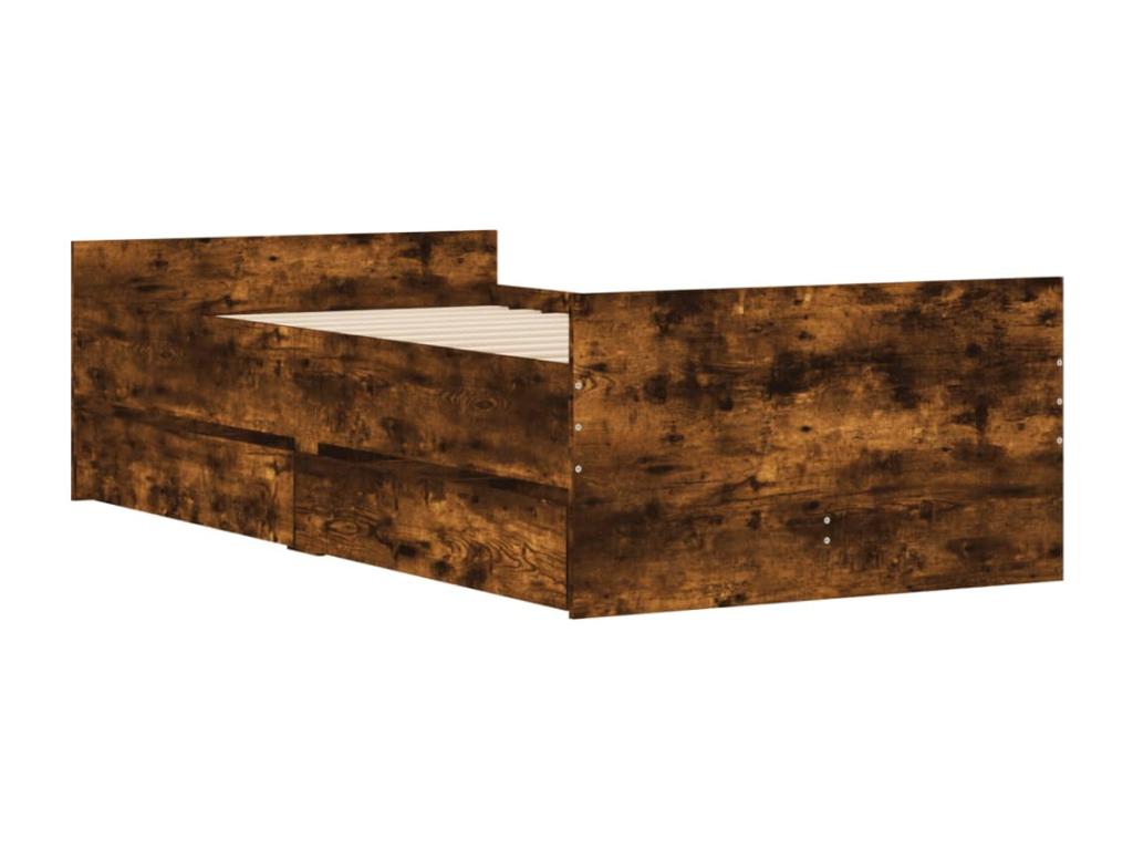 Natural Oak Wood Bed Frame, 90 x 200 cm