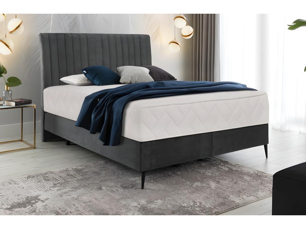 Anthracite Velvet Mattress, 140 x 200 cm
