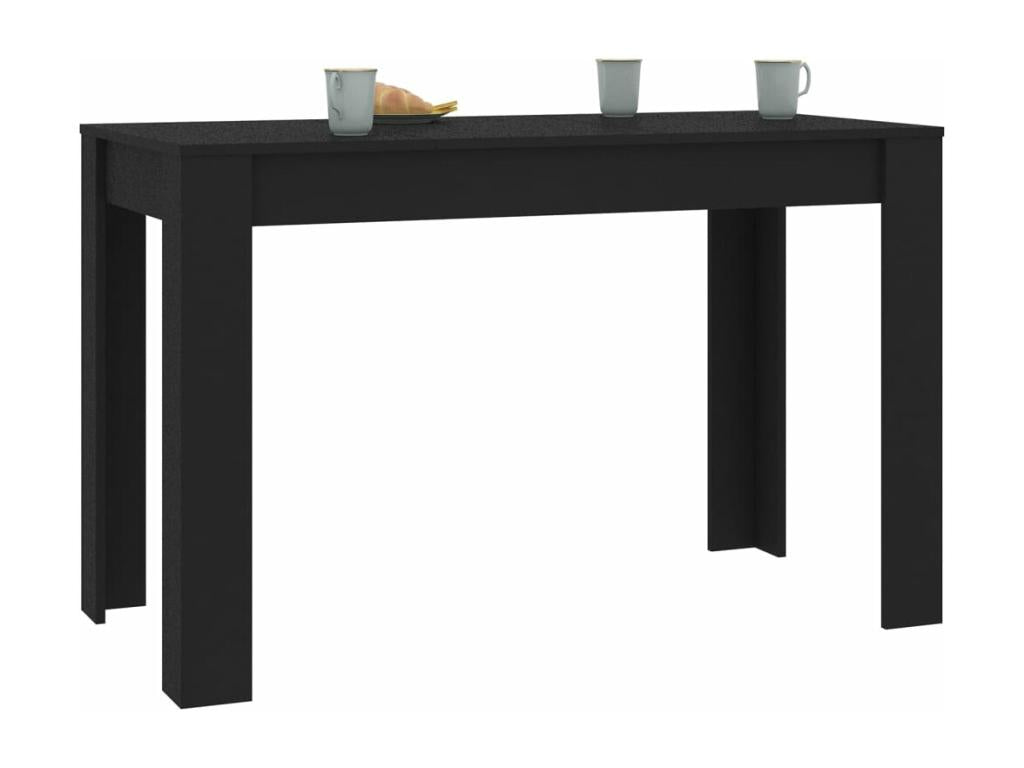 Black Engineered Wood Table, 120 x 60 x 76 cm