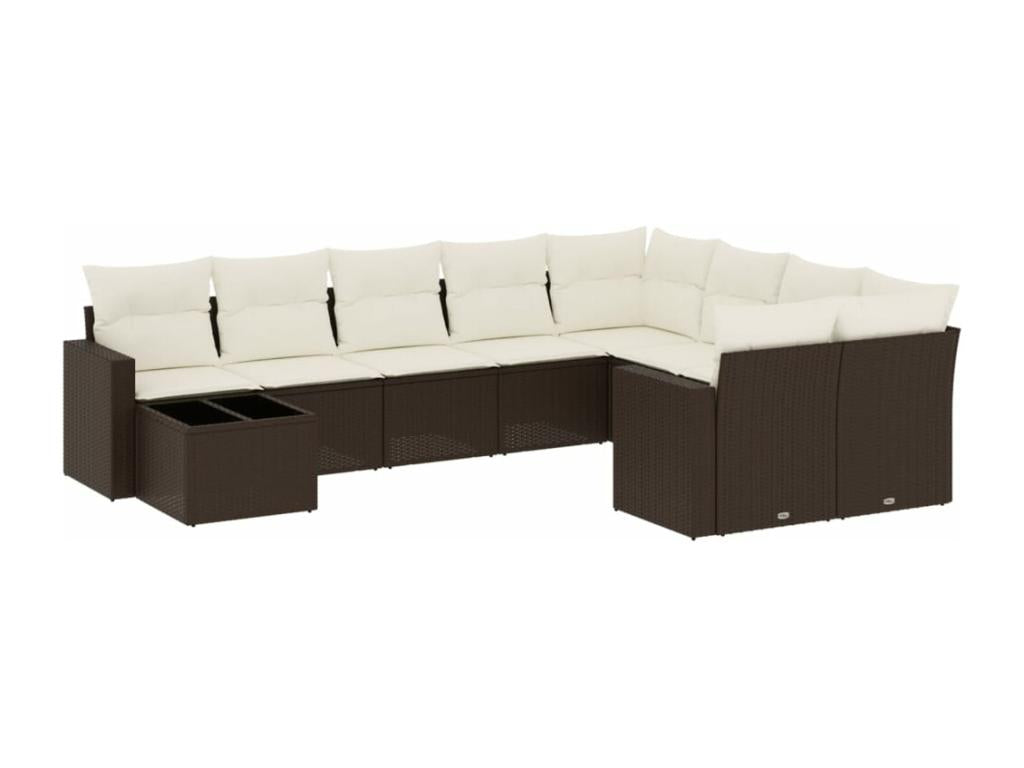 Brown Woven Resin Wicker Outdoor Furniture Set - dlz1766461204574