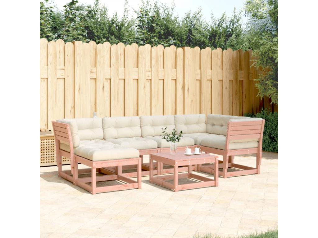 Brown Solid Wood Outdoor Furniture Set