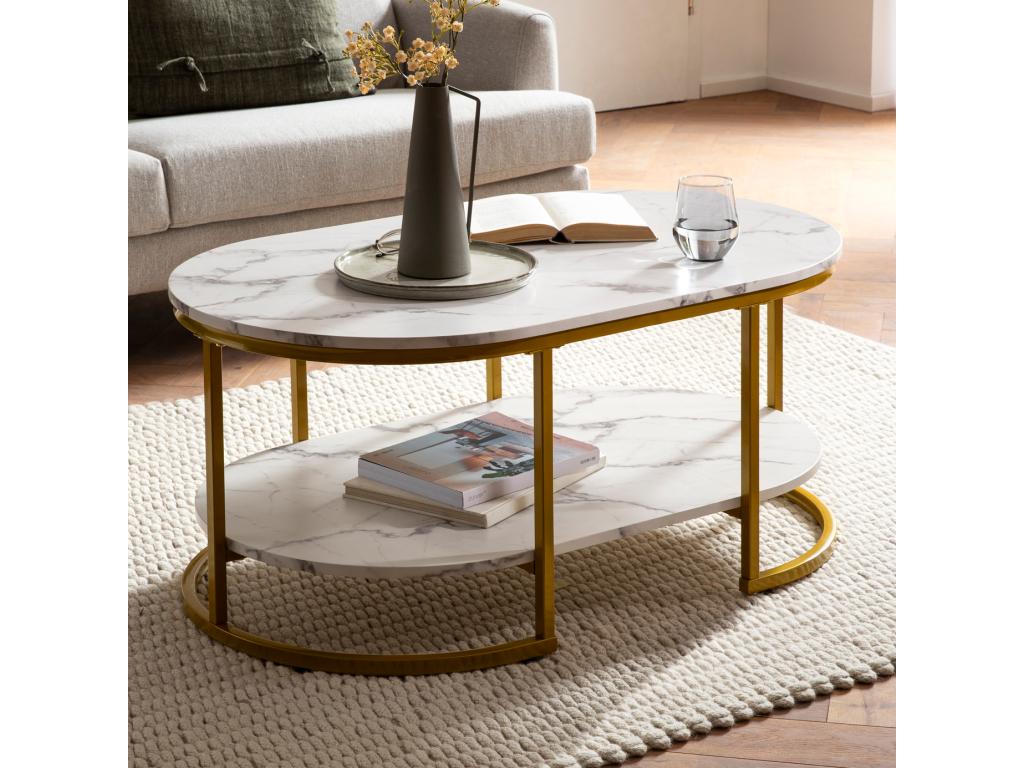 White Marble Coffee Table