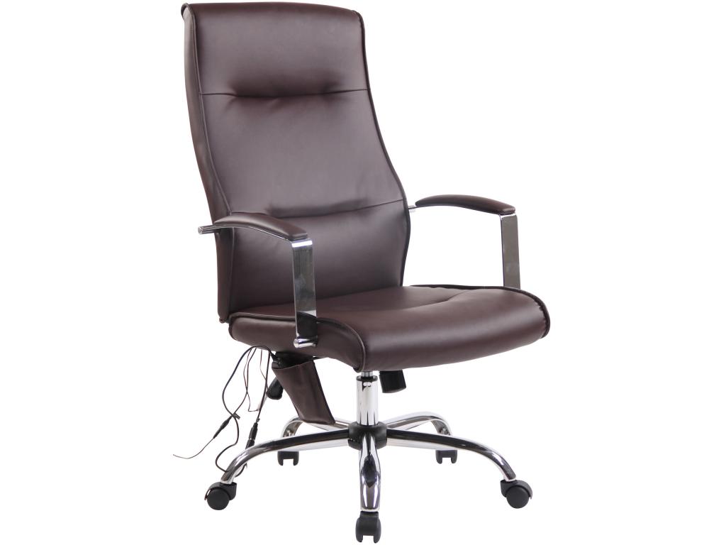 Brown Faux Leather Chair - dlz1766461207906