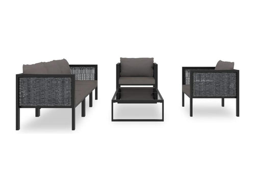Anthracite Woven Resin Wicker Outdoor Furniture Set