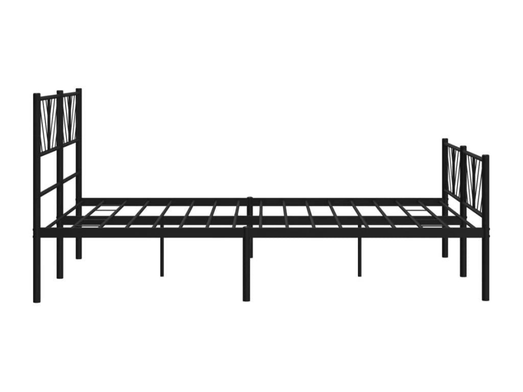Black Metal Bed Frame, 135 x 190 cm