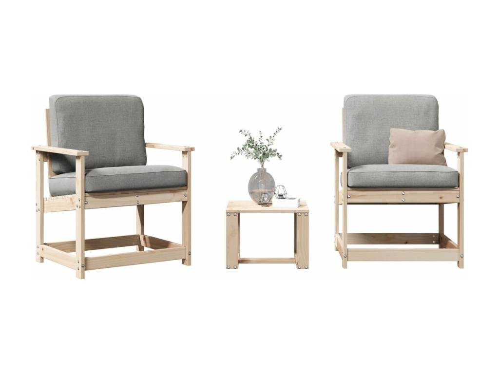 Natural Solid Wood Outdoor Furniture Set