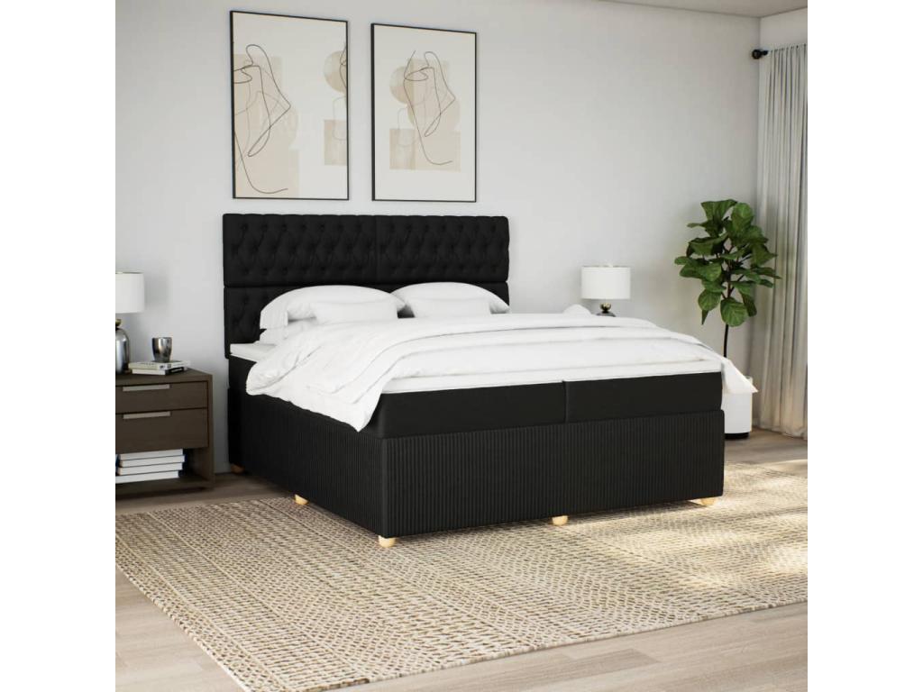Black Fabric Mattress, 200 x 200 cm