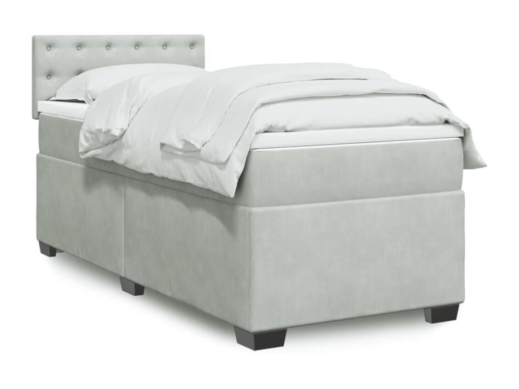 Gray Velvet Mattress, 90 x 190 cm