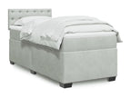 Gray Velvet Mattress, 90 x 190 cm