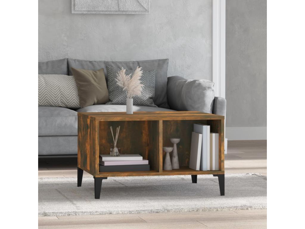 Brown Engineered Wood Coffee Table, 60 x 50 x 36.5 cm