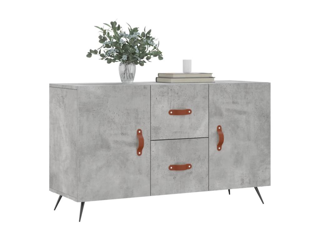 Gray Engineered Wood Sideboard, 100 x 36 x 60 cm