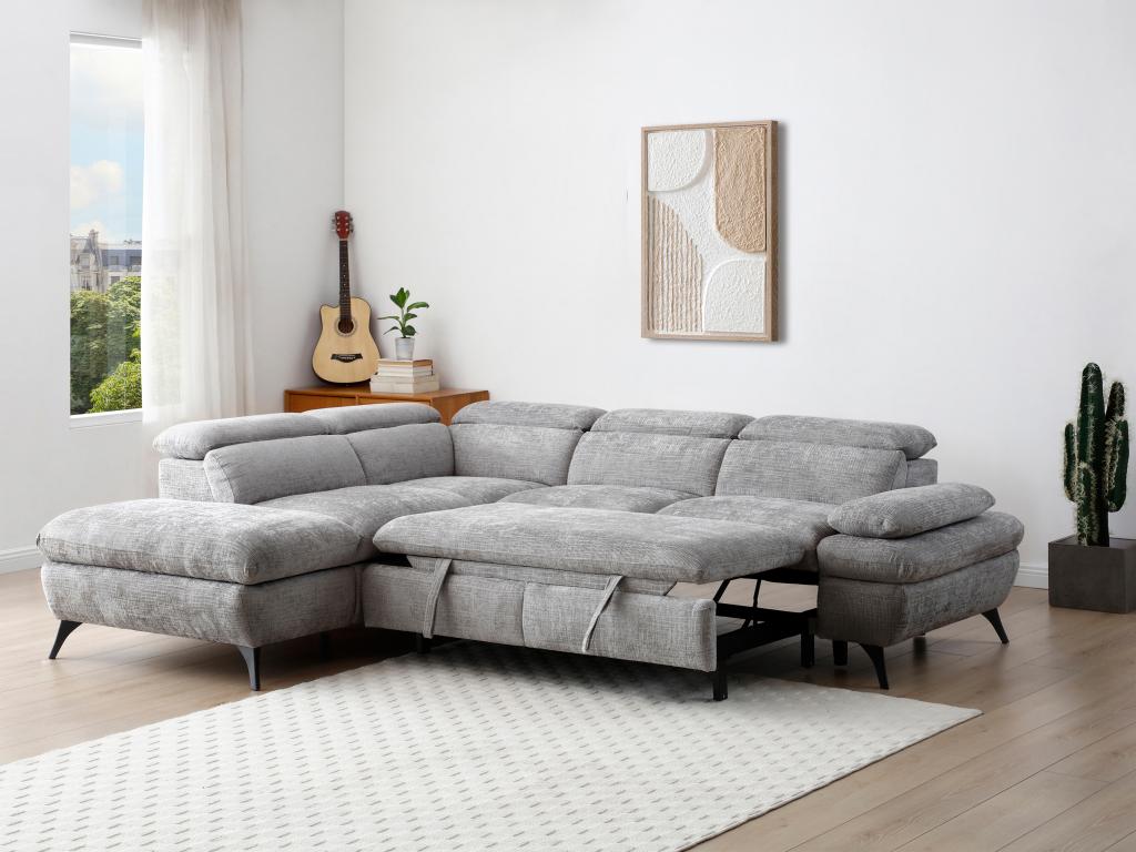 Gray Fabric Sofa Bed