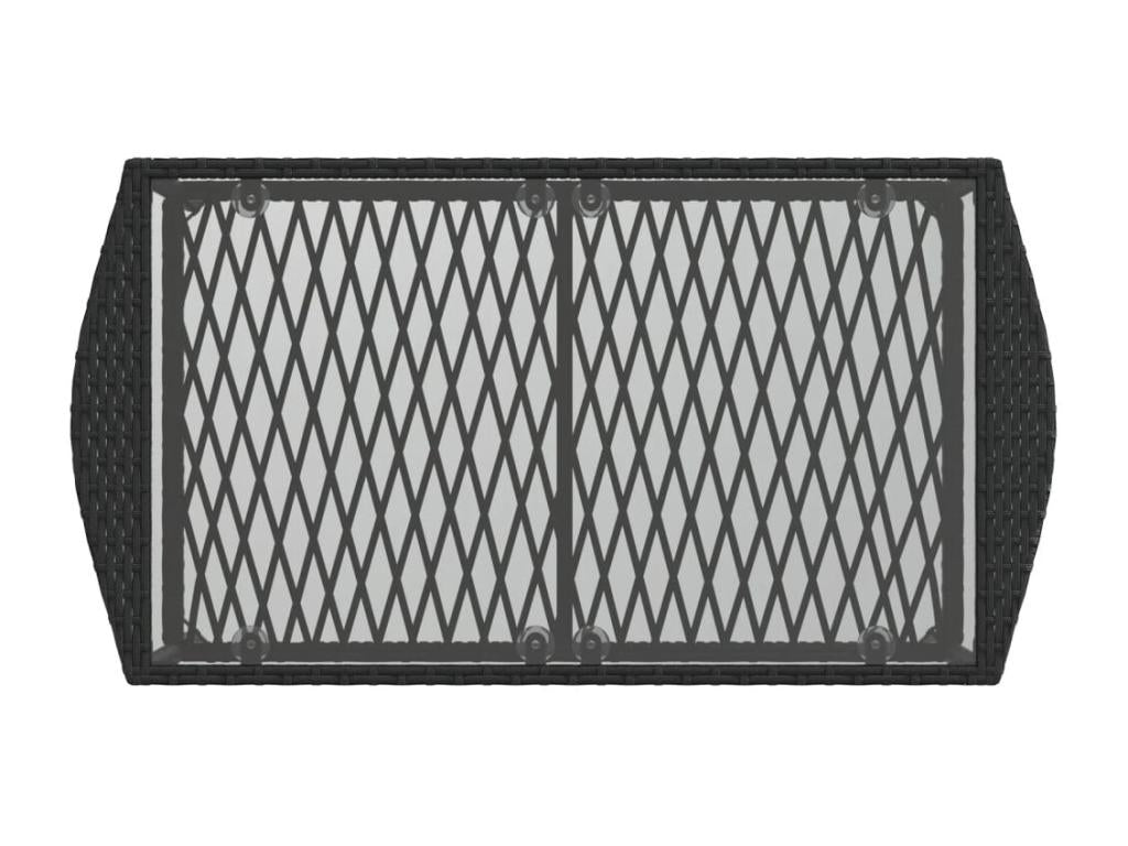 Black Woven Resin Wicker Outdoor Furniture Set - dlz1766461106566