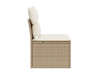 Beige Woven Resin Wicker Sofa