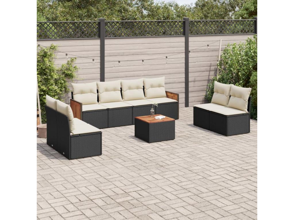 Black Woven Resin Wicker Outdoor Furniture Set - dlz1766461301703