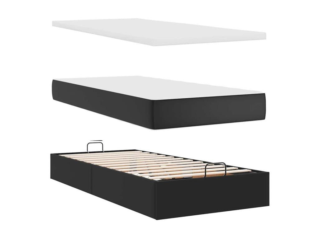 Black Faux Leather Mattress, 200 x 200 cm