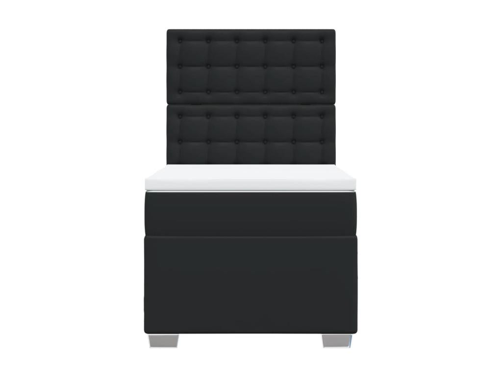 Black Faux Leather Mattress, 80 x 200 cm - dlz1766461659552