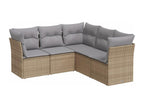 Beige Woven Resin Wicker Outdoor Furniture Set - dlz1766461444544