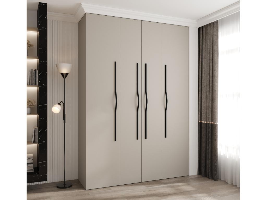 Black Wardrobe, 170 x 50 x 245.5 cm