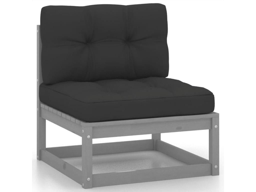 Gray Pine Wood Outdoor Furniture Set - dlz1766461664372