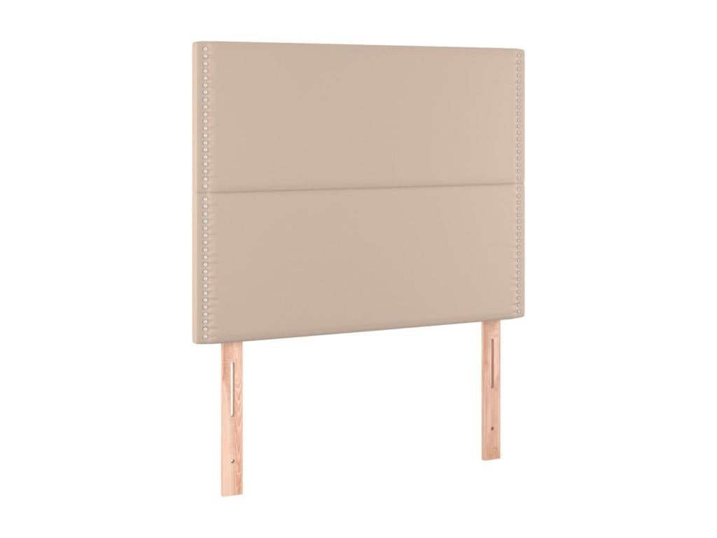 Brown Faux Leather Bed, 100 x 5 x 78 cm