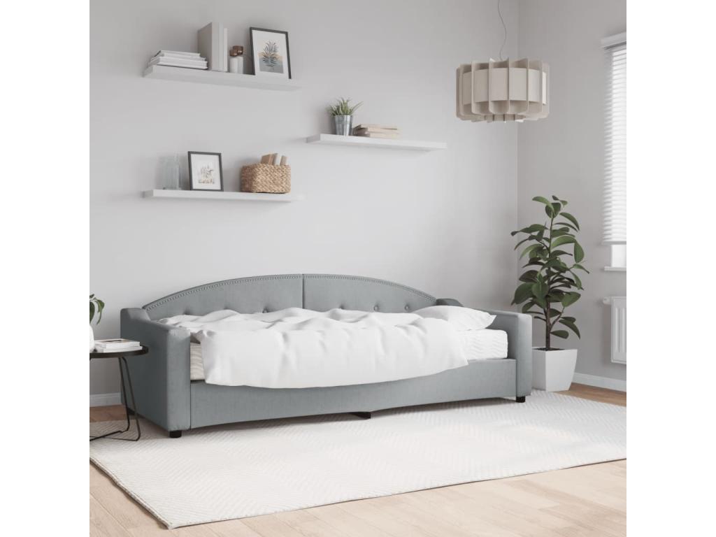 Gray Fabric Mattress, 80 x 200 cm