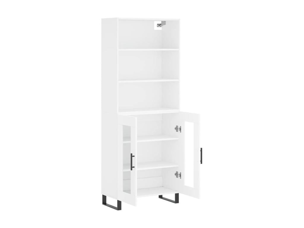 White Engineered Wood Sideboard, 69.5 x 34 x 180 cm