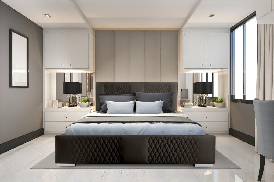 Anthracite Bed, 140 x 200 cm