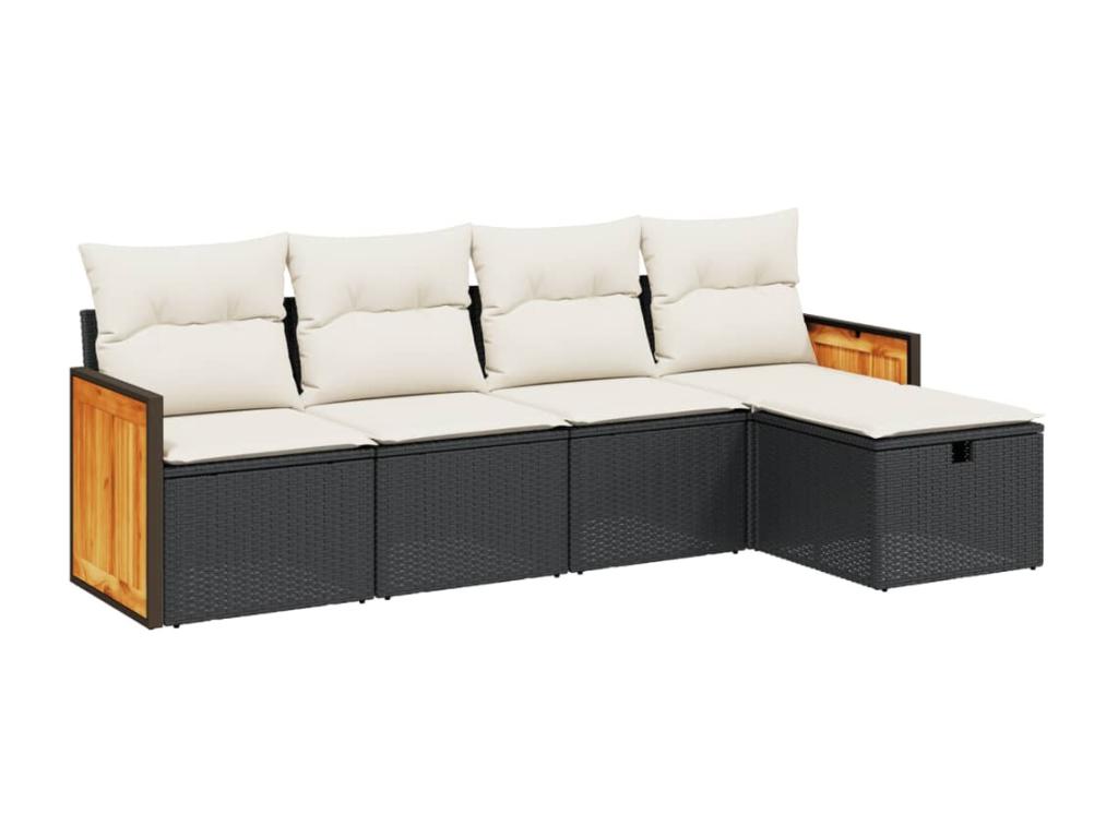 Black Woven Resin Wicker Outdoor Furniture Set - dlz1766461333964