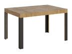 Brown Oak Wood Table, 80 x 140 cm
