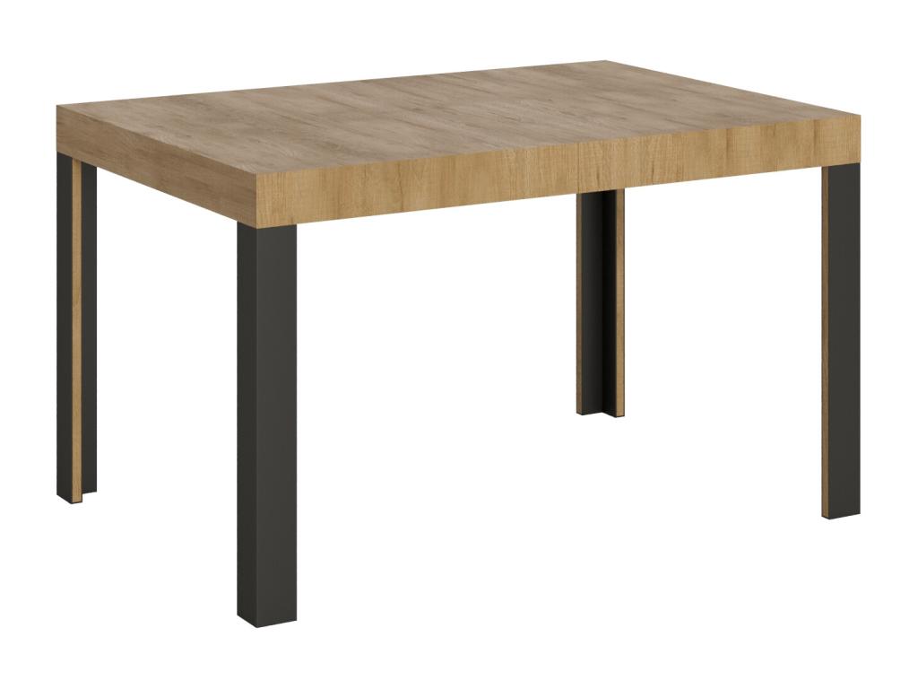 Brown Oak Wood Table, 80 x 140 cm