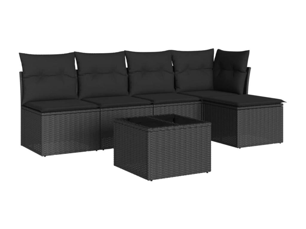 Black Woven Resin Wicker Outdoor Furniture Set - dlz1766460973579
