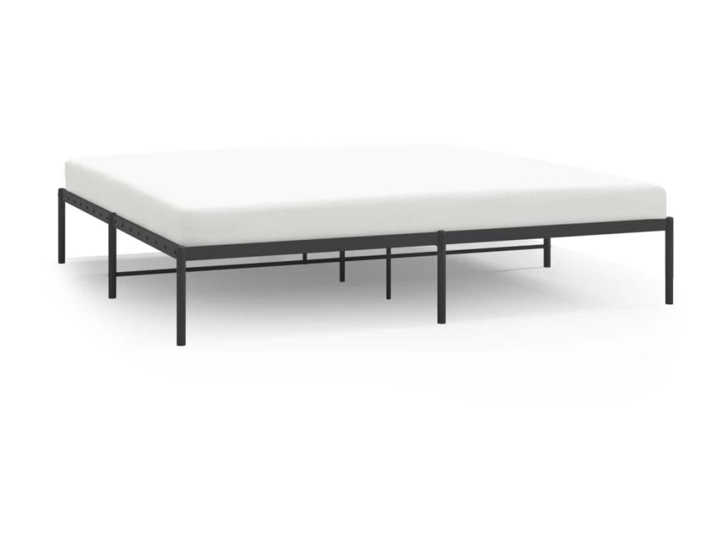 Black Metal Bed, 180 x 200 cm