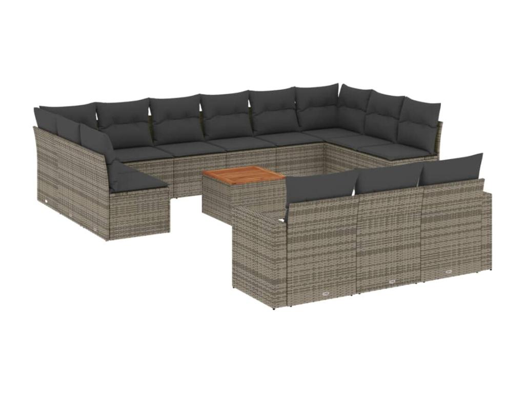 Gray Woven Resin Wicker Outdoor Furniture Set - dlz1766461876720