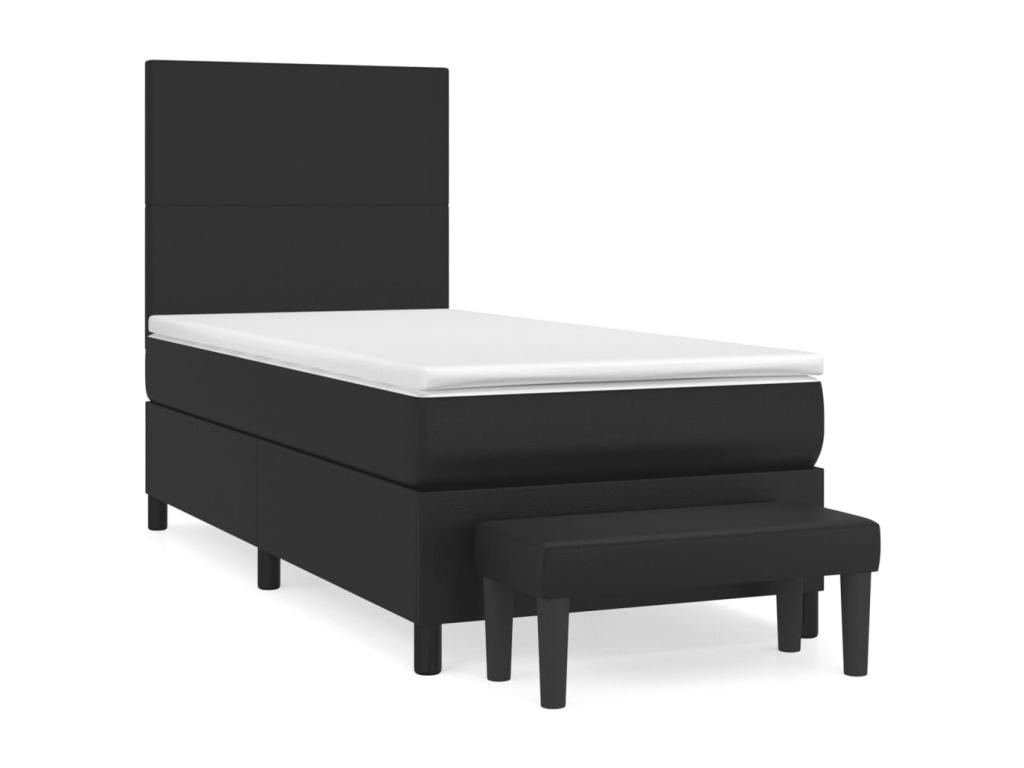 Black Faux Leather Mattress, 90 x 190 cm