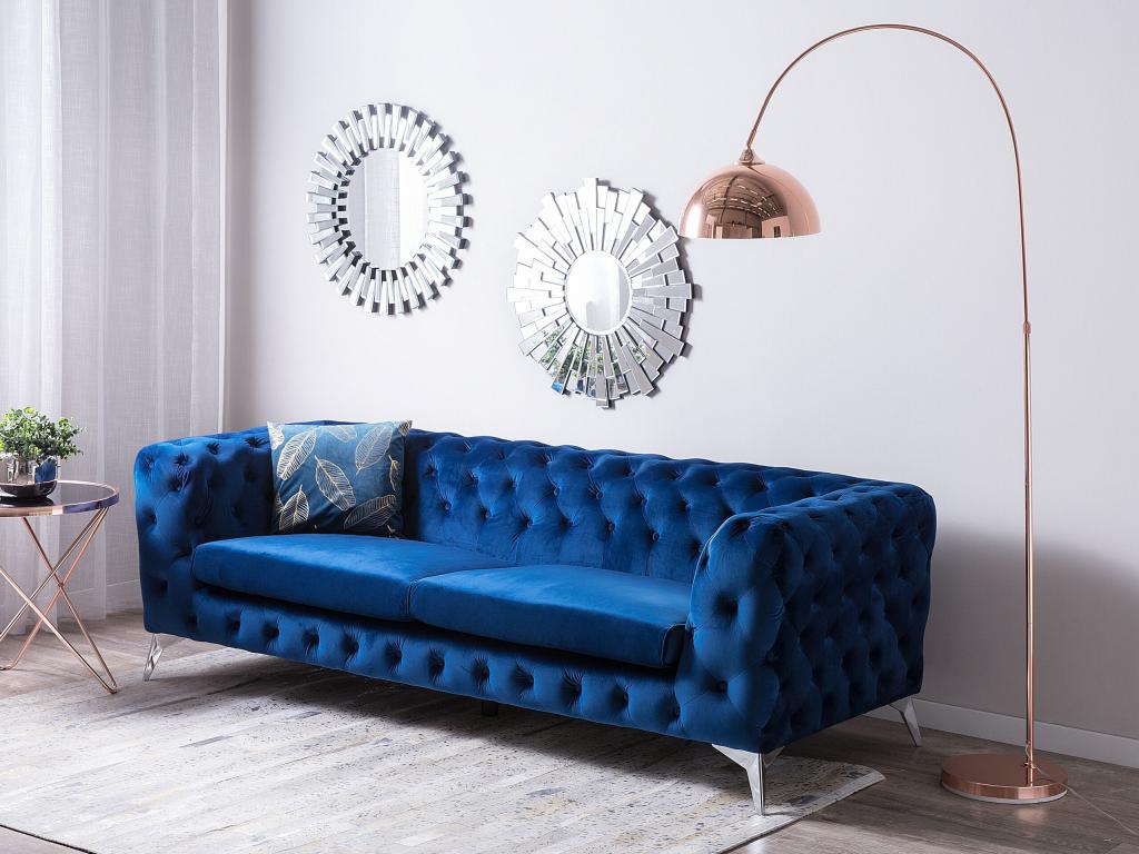 Blue Velvet Sofa