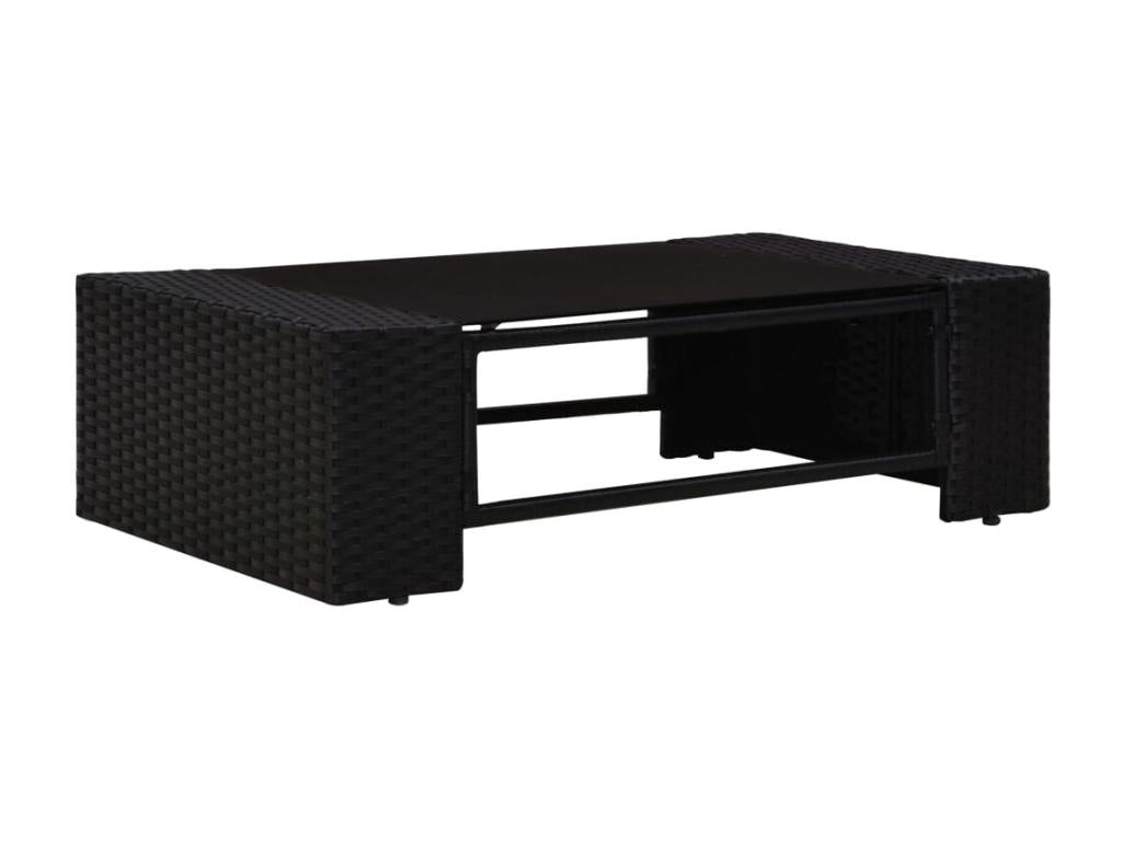 Black Woven Resin Wicker Outdoor Furniture Set - dlz1766461328078