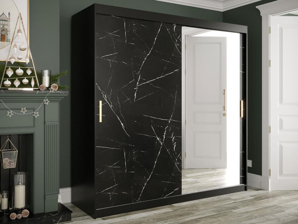 Black Marble Wardrobe, 200 x 200 x 62 cm
