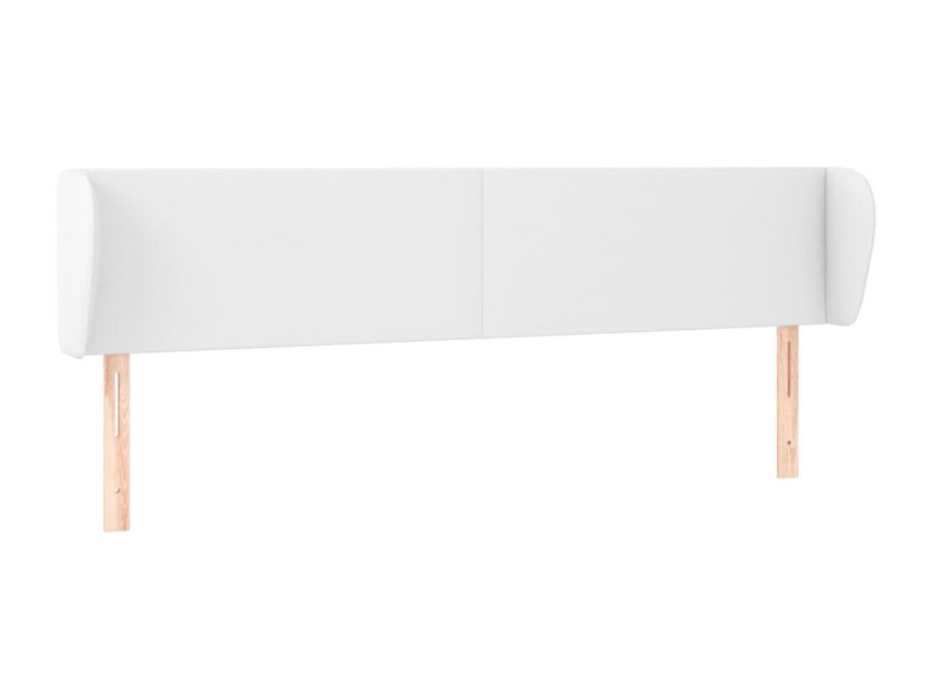 White Faux Leather Bed, 203 x 23 x 78 cm